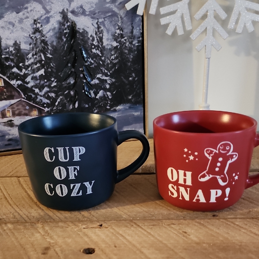 Threshold Blue and Red Mugs Dining